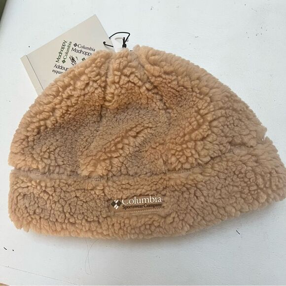 Madhappy Columbia Sherpa Beanie Small / Medium Unisex Camel NEW - Picture 2 of 10